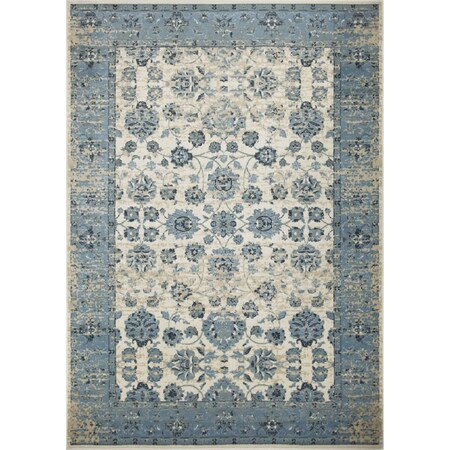 Palacedesigns 8 x 11 ft. Distressed Oriental Area Rug - Blue & Ivory PA3684186